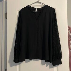 Chiffron long sleeve lace blouse